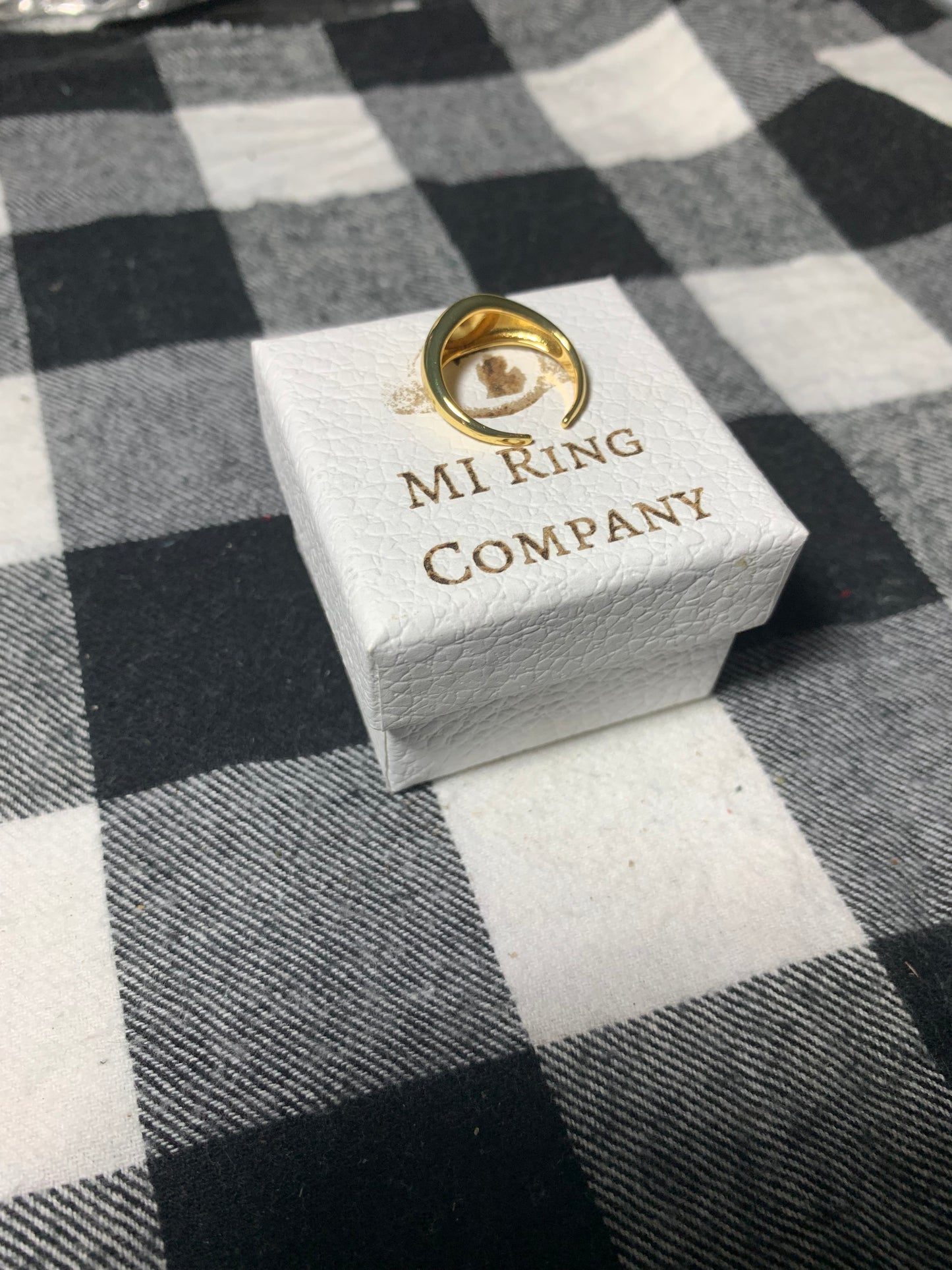 Sterling Silver Adjustable Michigan Signet Ring – Women’s .925 State Pride Jewelry