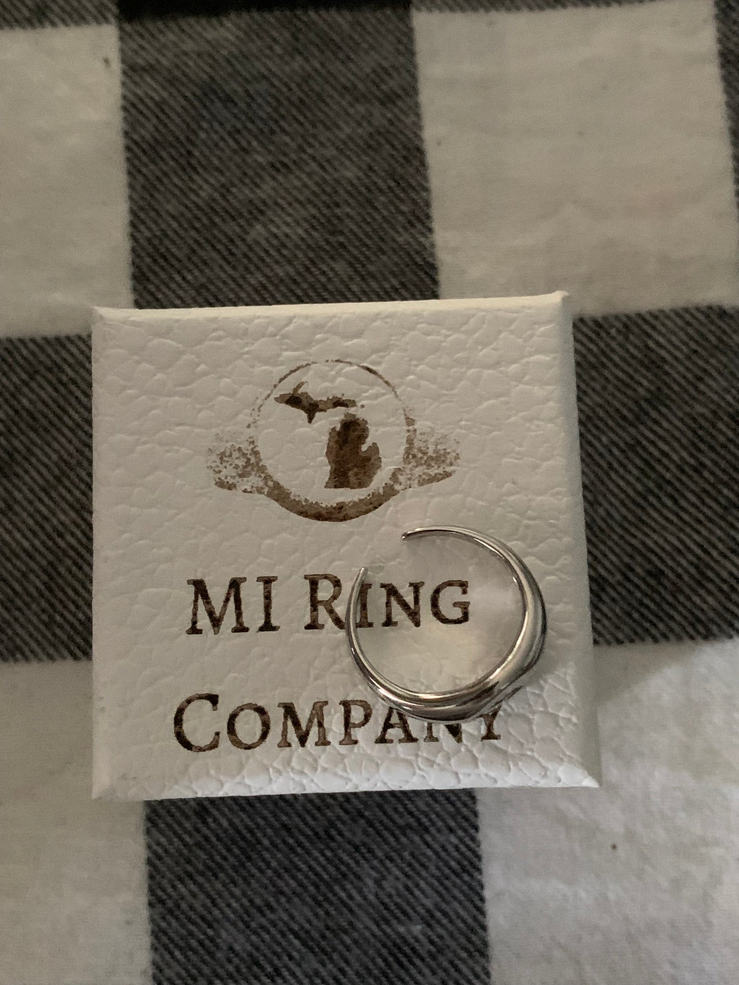 Sterling Silver Adjustable Michigan Signet Ring – Women’s .925 State Pride Jewelry